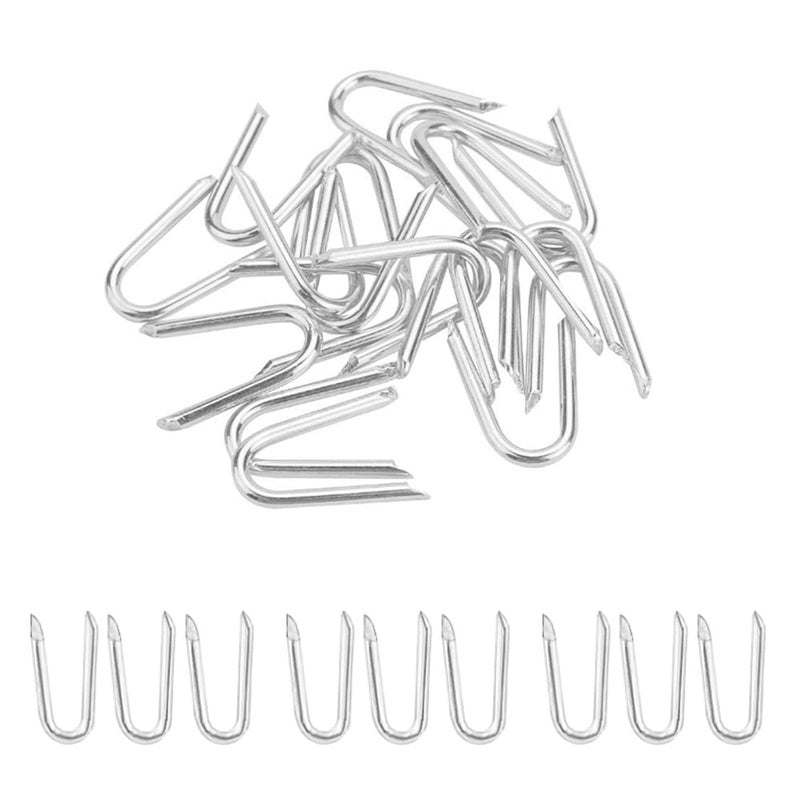 Allwin 220 Pcs Heavy Duty Fencing Staples - U-Shaped Wire Fencing Nails for Mesh, Chain Link & Woven Fence | Carbon Steel with Anti-Rust Coating, Galvanized - Image 1